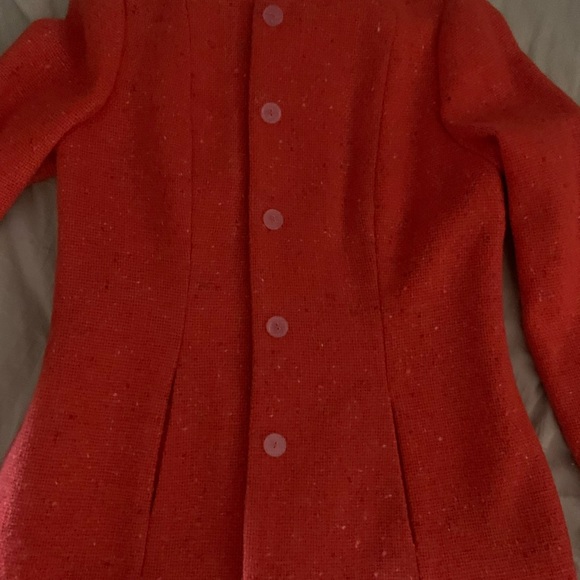 Geoffrey Beene red tailored coat - Picture 4 of 13